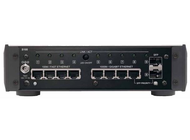 Melco S100 Sort nettverkswitch 8 port Audiophile Network Switch