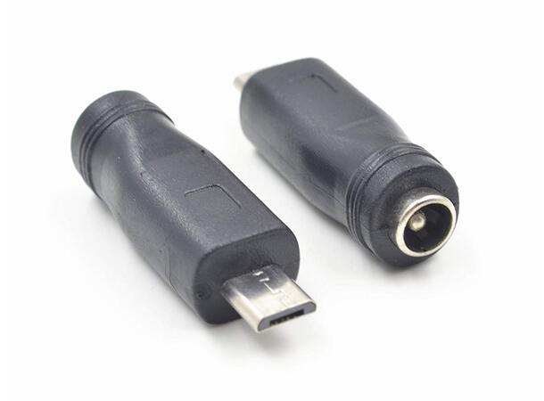 Sbooster DC plug to micro-USB adapter For apparater med micro-USB power 