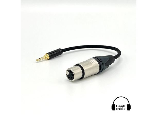HeadFi Cables - adapter 3,5mm to 4pin Overgang fra 3,5mm han til 4pin XLR hun 