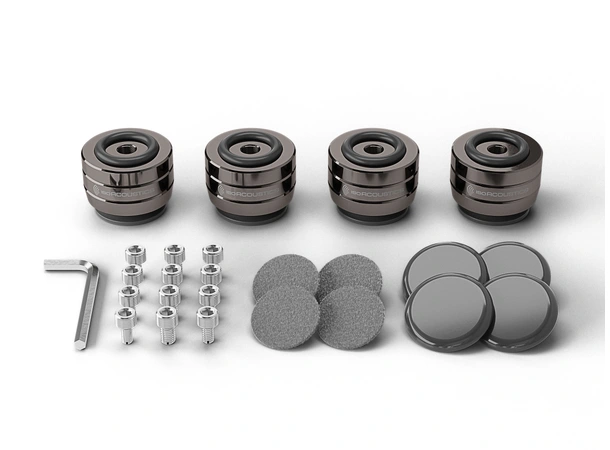 IsoAcoustics GAIA III Neo Dark Chrome Høyttalerføtter 4stk opp til 32kg 