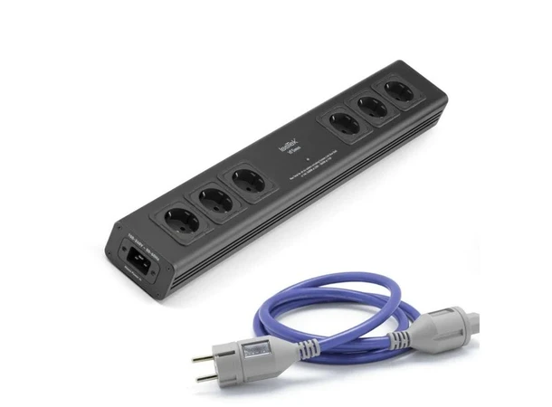 IsoTek V5 Sirius 6-Way (Black) Premium strømskinne med filter 