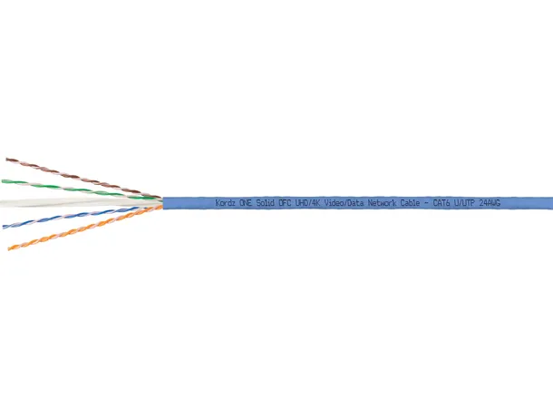 Kordz ONE CAT6 U/UTP 24AWG LSZ Blå 305m blå CAT 6 kabel 