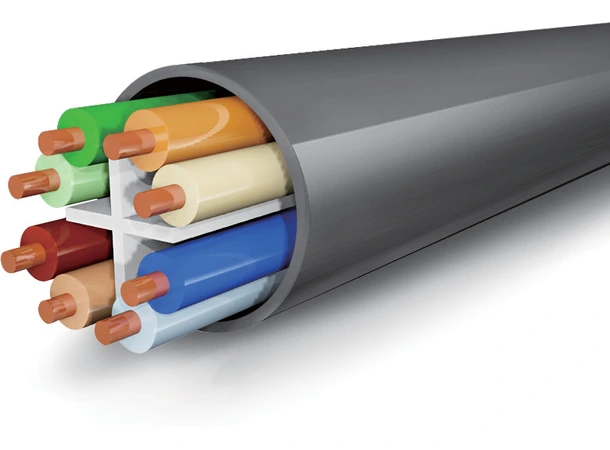 Kordz ONE CAT6 U/UTP 24AWG LSZ Hvit METERPRIS  hvit CAT 6 kabel 