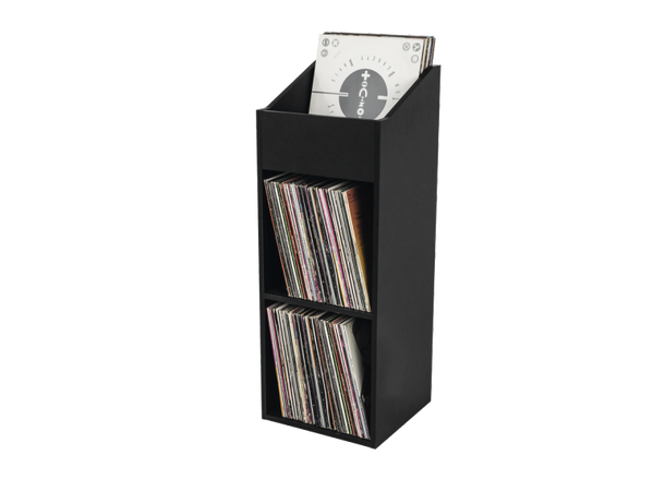 Glorious Record Rack 330 Black Vinylhylle med toppboks 