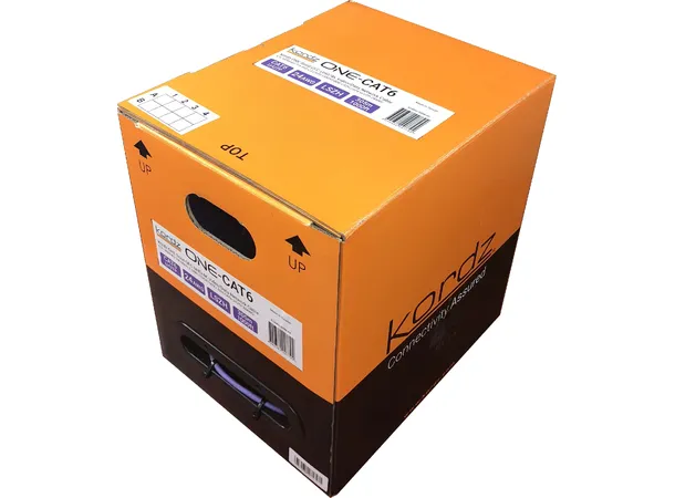 Kordz ONE CAT6 U/UTP 24AWG LSZ Hvit 305m hvit CAT 6 kabel 