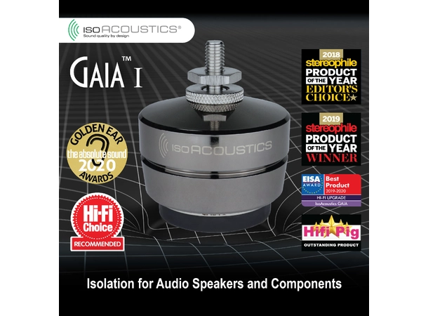 IsoAcoustics Gaia I Høyttalerføtter 4stk opp til 100kg 