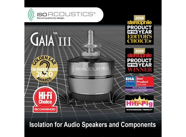 IsoAcoustics Gaia III Høyttalerføtter 4stk opp til 32kg 