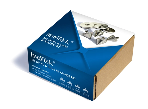IsoTek M6 Spike & Spike Shoe upgrade kit Kit med spikes og gulvbeskyttere 