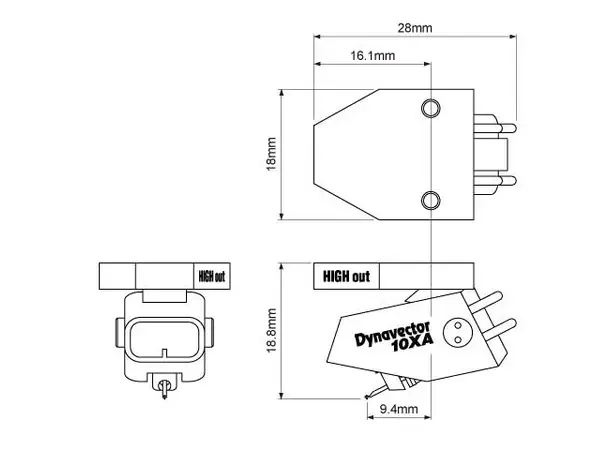 Dynavector DV 10XA-H High output MC pickup 2,8mv 