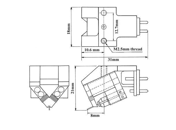 Dynavector DRT XV-1t MC pickup 0,35mv 